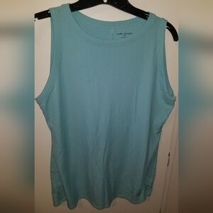 Lane Bryant Seafoam High Neck Ribbed Tank Top